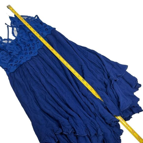 Free People lace Blue Adella Slip Dress - Picture 10 of 14